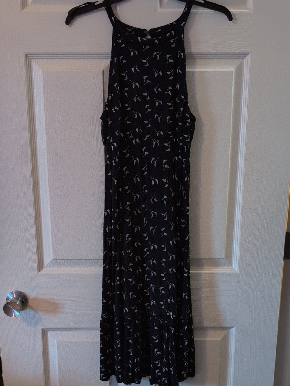 LOFT Navy Floral Maxi Dress